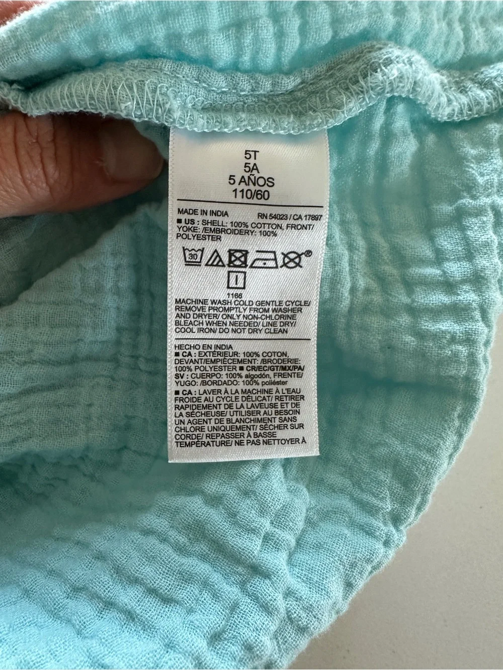 Old Navy Muslin Crochet Accent Gauze Outfit Set